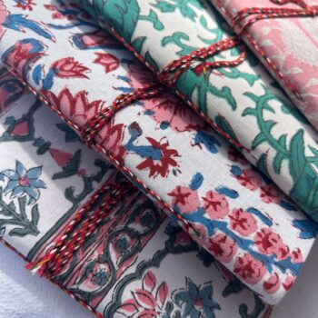 Indian Hand Block Print Fabric Journals